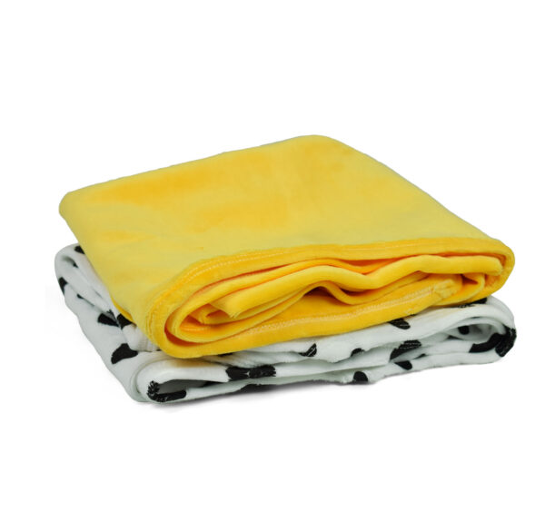 Baby Soft Swaddle Blankets Pack Of 2 - White/Yellow-0