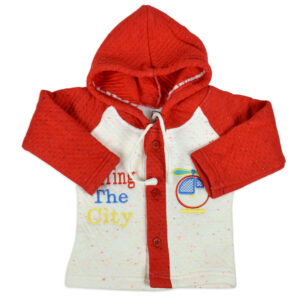 Little Darling Hooded Top & Bottom Winter Set - Red-16593