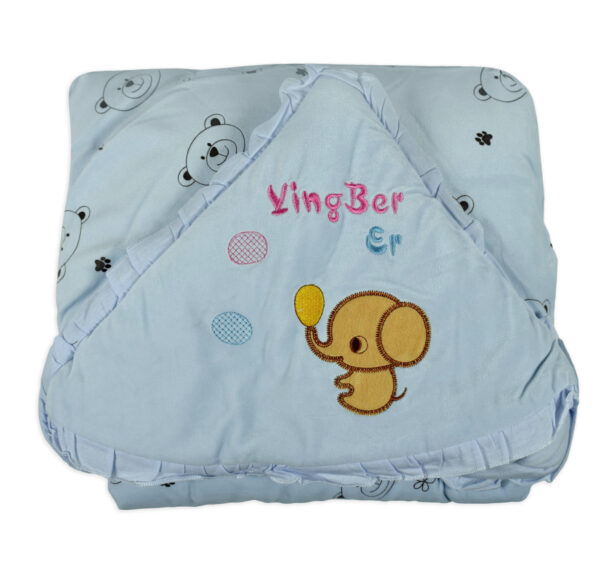 Baby Quilted Wrapper - Sky Blue-16800