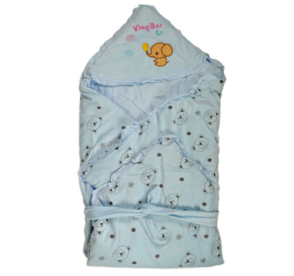 Baby Quilted Wrapper - Sky Blue-0