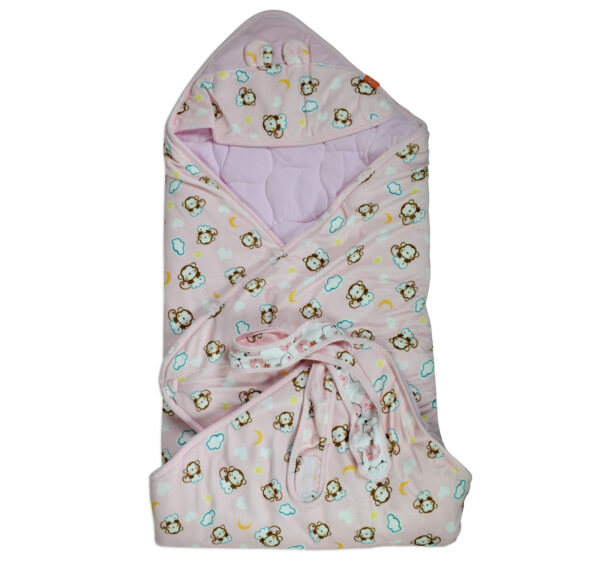 Baby Quilted Wrapper - Pink-0