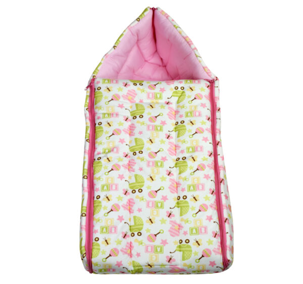 Babysworld Sleeping Bag ABC Print - Magenta-0