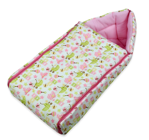 Babysworld Sleeping Bag ABC Print - Magenta-16816