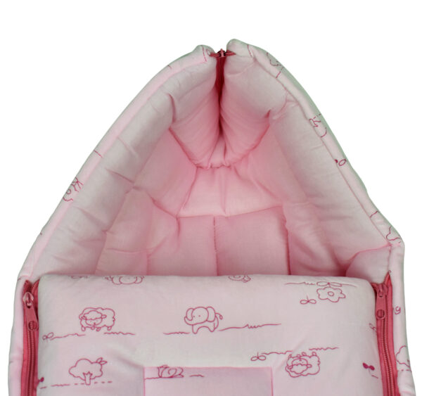 Babysworld Sleeping Bag ABC Print - Pink-16826