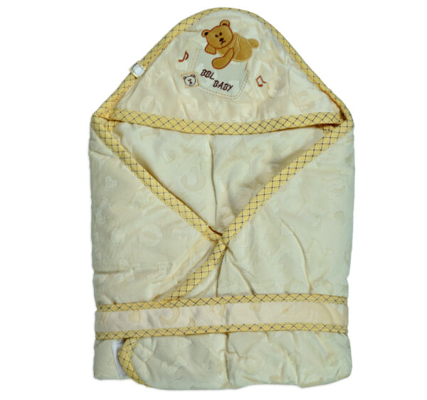 Baby Quilted Wrapper (Knot Style) - Yellow-0