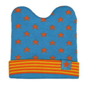 Baby Woolen Winter Cap (Star Print) - Sky Blue-0