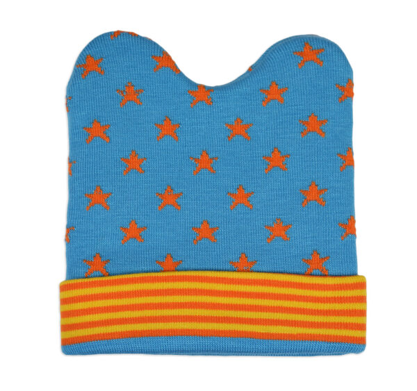 Baby Woolen Winter Cap (Star Print) - Sky Blue-16929