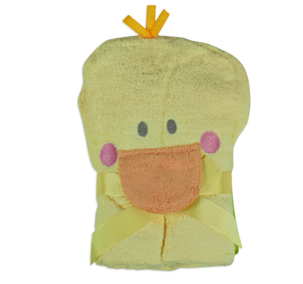 Baby Hooded Towel (Duck Character) - Yellow-0