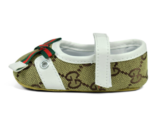 Belly Style Baby Booties - Green/White-17034