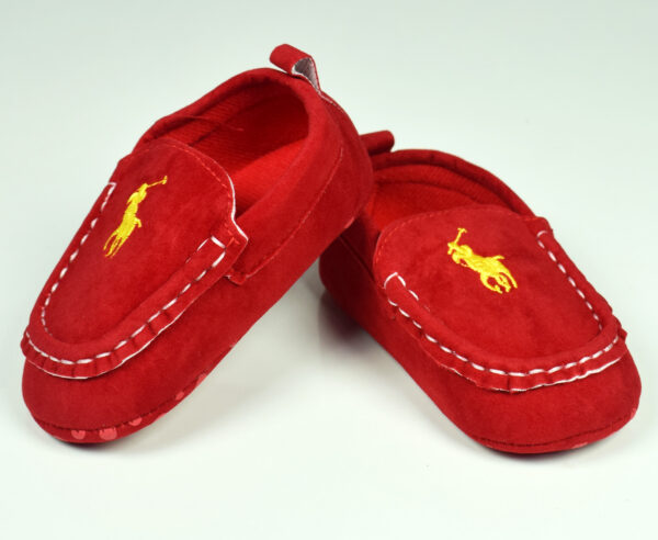 Baby Loafer Style Soft Shoes - Red-17053