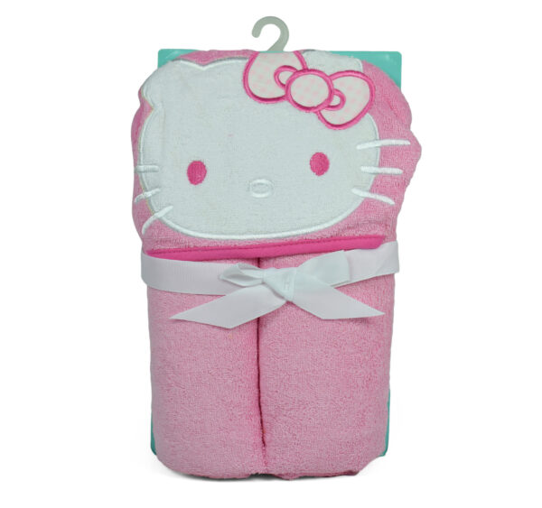 Baby Hooded Bath Wrap Towel (Hello Kitty) - Pink-0