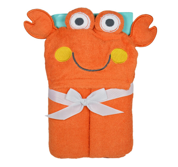 Baby Hooded Bath Wrap Towel (Kekda) - Orange-0