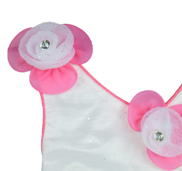 Baby Party Wear Fancy Frock - Pink/White-17292