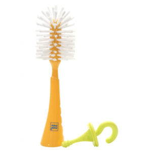 Mee Mee Thick Bristled Bottle Cleaning Brush - Yellow-0