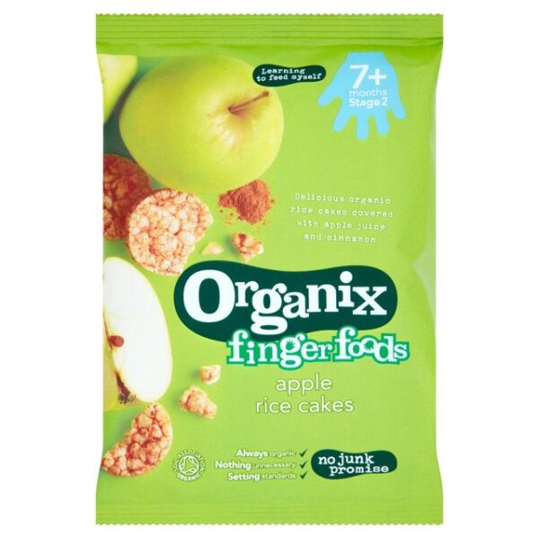 Organix Finger Foods Organic Apple Rice Cakes (7M+) - 50g-0