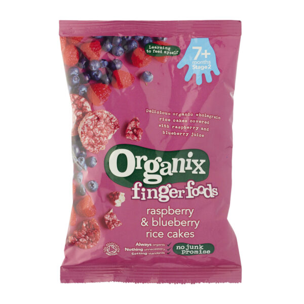 Organix Finger Foods Organic Raspberry And Blueberry Rice Cakes (7M+) - 50gm-0