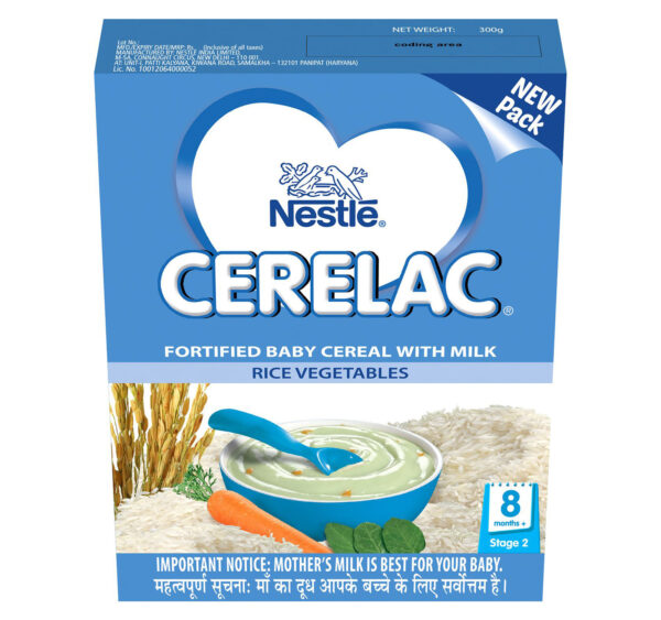 Nestle Cerelac Baby Cereal With Milk Rice And Vegetables (8M+) Stage 2 - 300 gm-18520