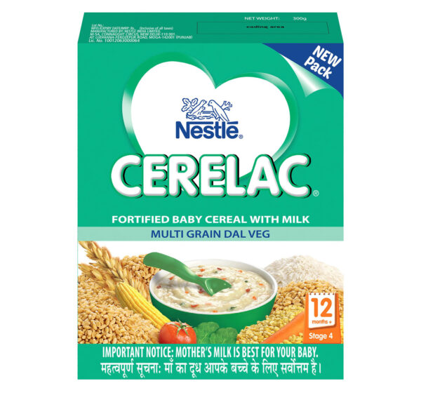 Nestle Cerelac Multigrain Dal Veg Stage 4 (12M+) - 300gm-17944