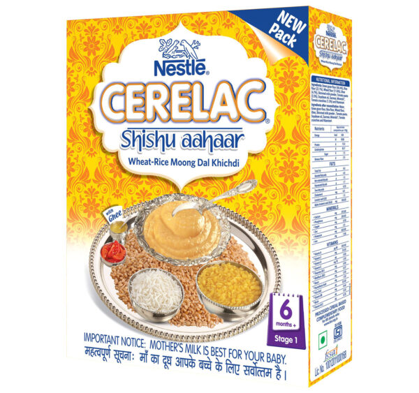 Nestle Cerelac Shishu Aahaar Wheat Rice Moong Dal Khichdi Stage 1 - 300 gm-18497