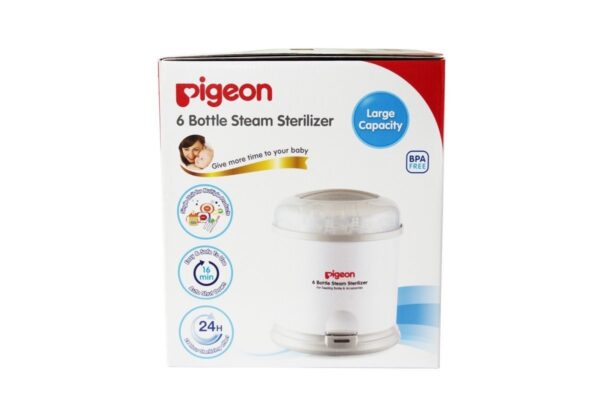 Pigeon Bottle Steam Sterilizer (For 6 Bottle) - White-18002