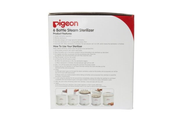 Pigeon Bottle Steam Sterilizer (For 6 Bottle) - White-17997