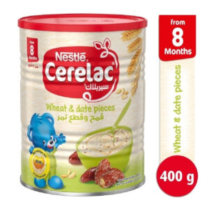 Nestle Cerelac Infant Cereal Wheat & Date Pieces (8M+) - 400g -0
