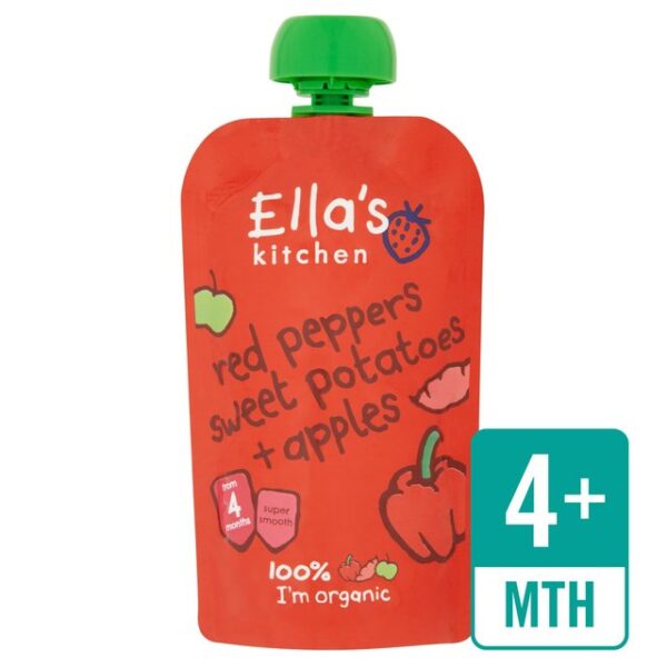 Ella's Kitchen Red Peppers, Sweet Potatoes & Apples -120g -0