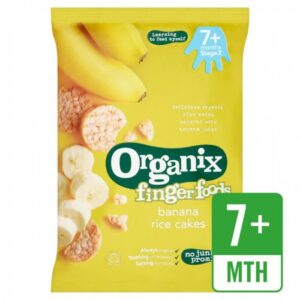 Organix Finger Foods Organic Rice Cakes - Banana (7M+) - 50g-0