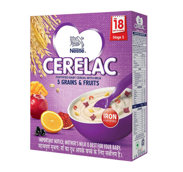 Nestle Cerelac Stage 5 Infant Cereal, 5 Grain and Fruits - 300g-17952