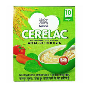 Nestle Cerelac Baby Cereal Wheat Rice Mixed Veg (Stage 3) - 300gm-0
