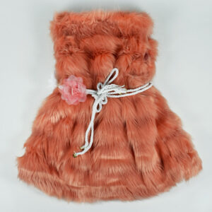 Baby Sleeveless Fur Jacket - Peach-17536