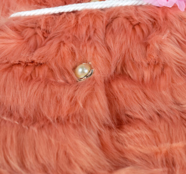 Baby Sleeveless Fur Jacket - Peach-17537