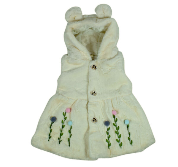 Toddler Animal Hood Fur Jacket for Winter - Cream-0