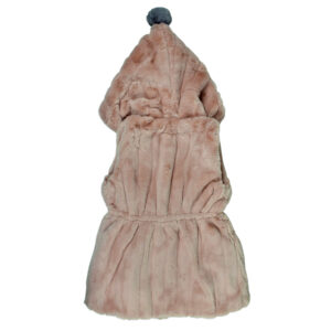 Toddler Hooded Fur Jacket for Winter - Peach-17547