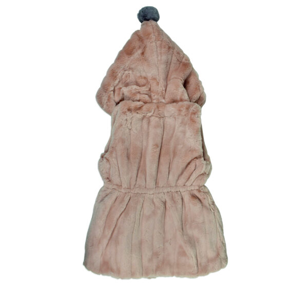 Toddler Hooded Fur Jacket for Winter - Peach-17547