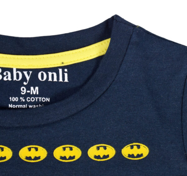 Baby Onli Funny Slogan (6-24 M) "I have a Hero i call him Dad" (Blue)-17645