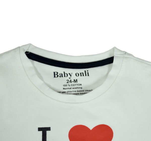 Baby Onli Funny Slogan T-shirt (6-24 M) "I Love My India" White-17656