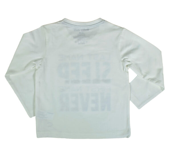Baby Onli Funny Slogan Cotton T-shirt (6-24 M) "Last Name Sleep, First Name Never" (White)-17672