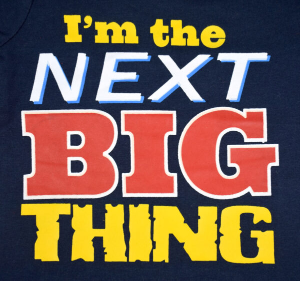 Baby Onli Funny Slogan Cotton T-shirt (6-24 M) "I'm the next big thing" - Blue -17683