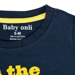 Baby Onli Funny Slogan Cotton T-shirt (6-24 M) "I'm the next big thing" - Blue -17680