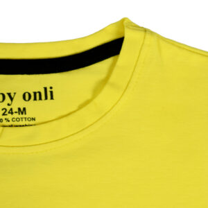 Baby Onli Funny Slogan T-shirt (6-24 M) "Im cute moms hot dads lucky" (Yellow)-17698