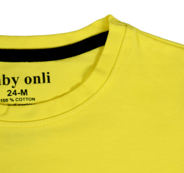 Baby Onli Funny Slogan T-shirt (6-24 M) "Im cute moms hot dads lucky" (Yellow)-17698