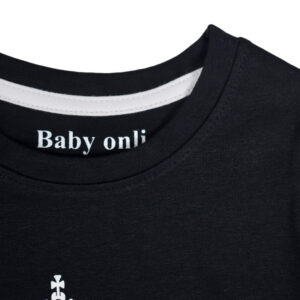 Baby Onli Funny Slogan T-shirt (6-24 M) "Keep calm & wipe my ass" (Black)-17717