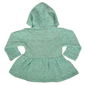 Little Darling Frock Style Hooded Top & Bottom Winter Set - Aqua-17778