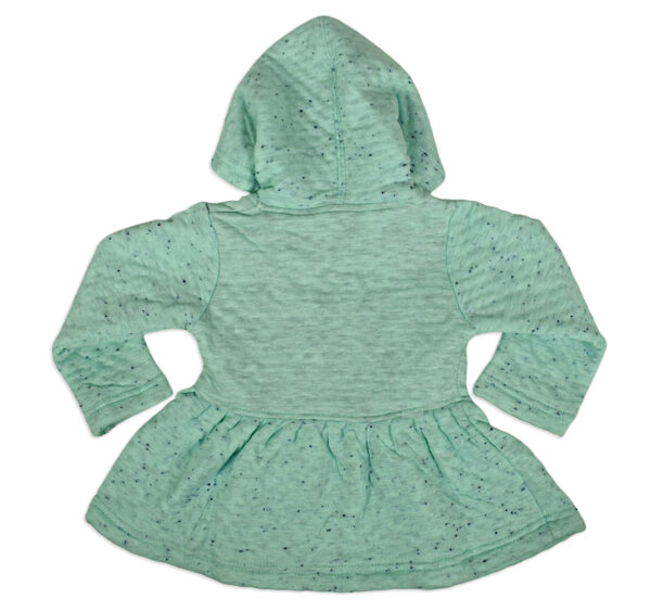 Little Darling Frock Style Hooded Top & Bottom Winter Set - Aqua-17778