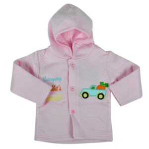 Little Darling Quilted Top & Bottom Hooded Winter Set (Rabbit) - Pink-17885