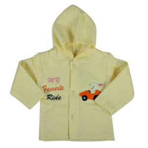 Little Darling Quilted Top & Bottom Hooded Winter Set (Rabbit) - Yellow-17902