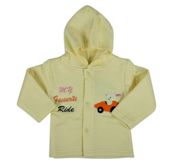 Little Darling Quilted Top & Bottom Hooded Winter Set (Rabbit) - Yellow-17902