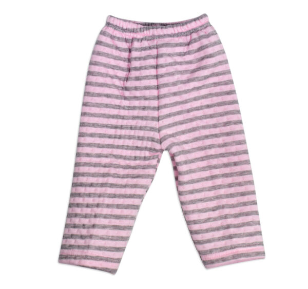 Hooded Top & Bottom Winter Set (Lining Pattern) - Pink-18040