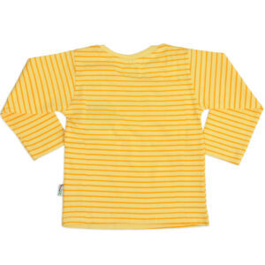 Fun Full Sleeve Cotton T-shirt (Lining Pattern)- Yellow-18192